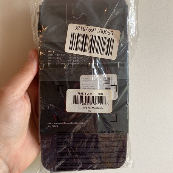 NWT Banana Republic Tights in 90s Burgundy - Picture 2 of 2